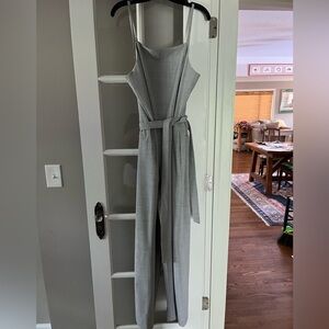 Banana Republic gray strappy jumpsuit NWT size 14